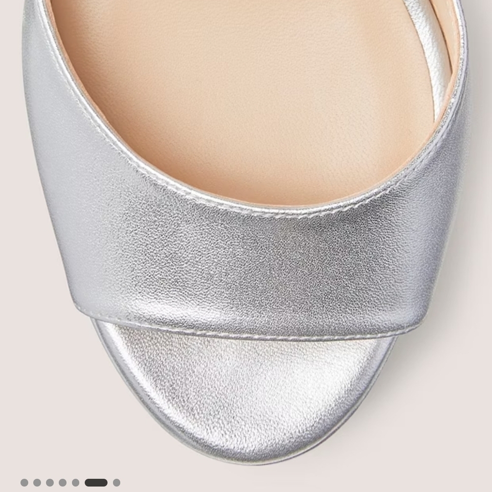 Stuart Weitzman Silver High Heel Sandals - Picture 5 of 5